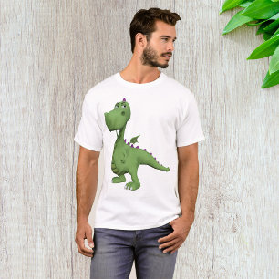 Green Dinosaur Character with Purple Spikes T-Shirt