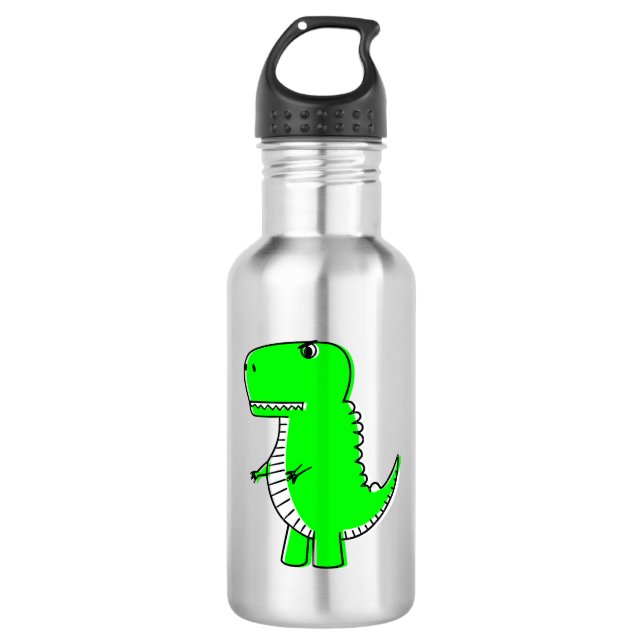 Green Dinosaur Drawing 710 Ml Water Bottle (Front)