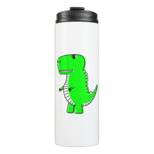 Green Dinosaur Drawing Thermal Tumbler