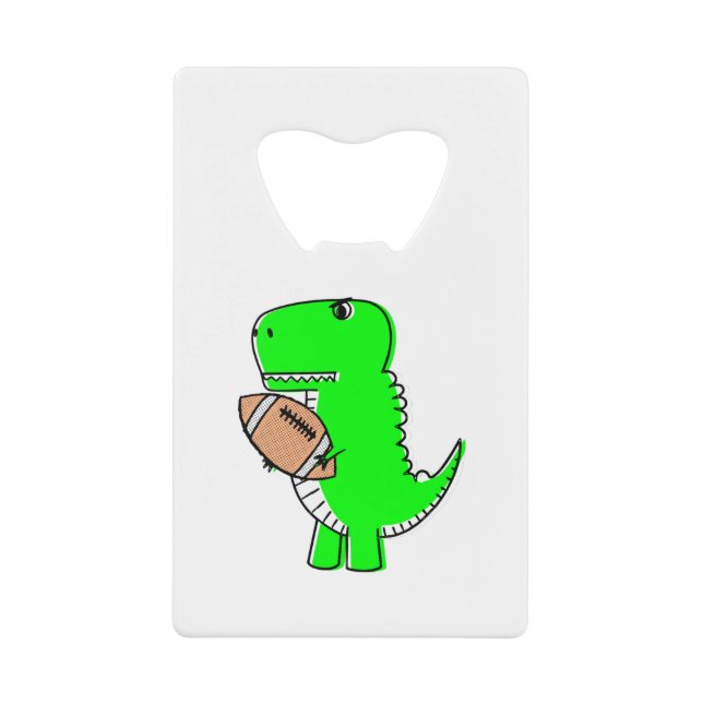 Green Dinosaur Loves Football (Front)