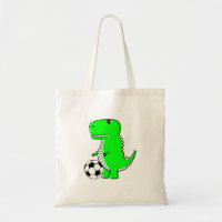 Green Dinosaur Loves Soccer