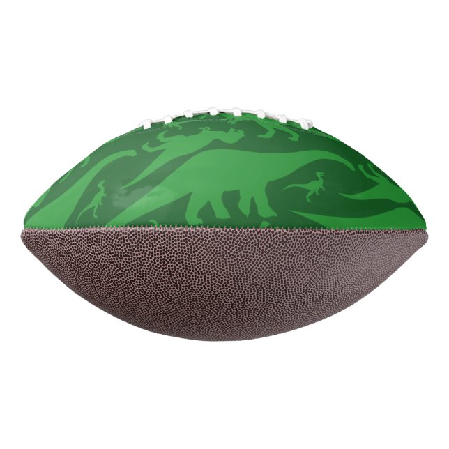 Green Dinosaur Pattern American Football (Rotated 270)