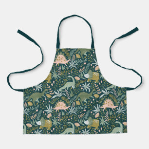 Green Dinosaur Pattern Apron