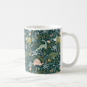 Green Dinosaur Pattern Coffee Mug