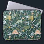 Green Dinosaur Pattern Laptop Sleeve<br><div class="desc">Check out this design featuring a green dinosaur pattern.</div>
