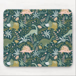 Green Dinosaur Pattern Mouse Mat<br><div class="desc">Check out this design featuring a green dinosaur pattern.</div>