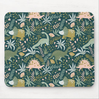 Green Dinosaur Pattern Mouse Mat