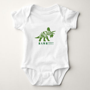 Green Dinosaur RAWR!!! Baby Bodysuit