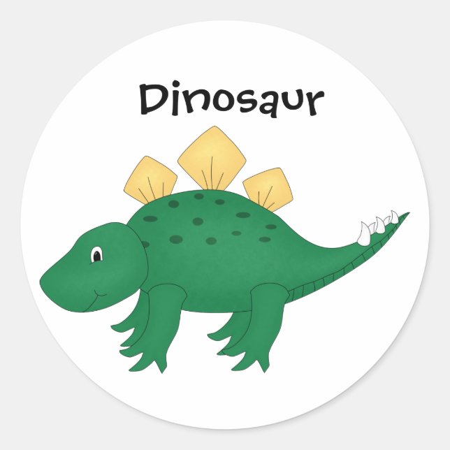 Green dinosaur sticker (Front)