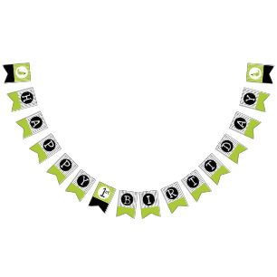 Green Dinosaur Theme stomp and chomp green black Bunting
