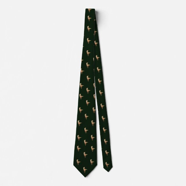 Green Dinosaur Work, Professional Men's Neck Tie (Front)