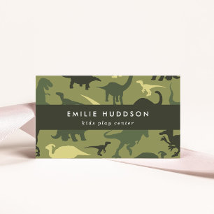 Green Dinosaurs, Kids Play Centre, Activity Centre Business Card