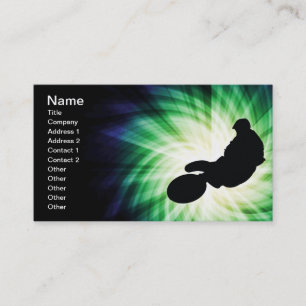 Green Dirt Bike Business Card