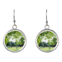 Green Disc Golf Earrings