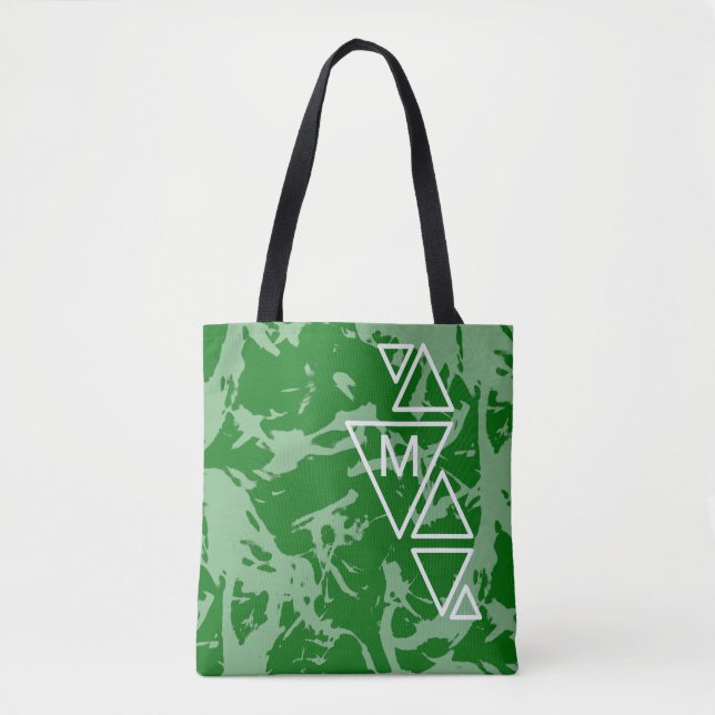 Green Distortion TS Monogram Tote Bag (Front)