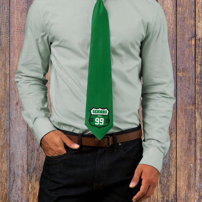 Green Distressed Seniors Road Sign Tie (Creator Uploaded)