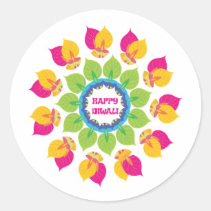 Green Diwali Stickers