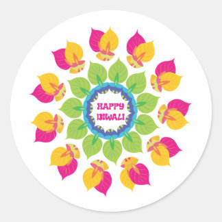 Green Diwali Stickers