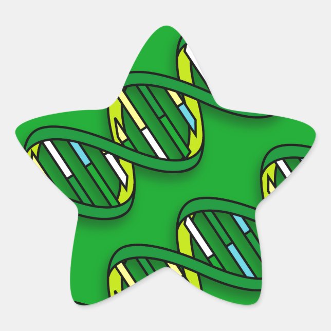 Green DNA Star Sticker (Front)