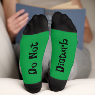 Green Do Not Disturb Socks