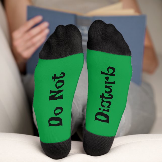 Green Do Not Disturb Socks (Bottom)