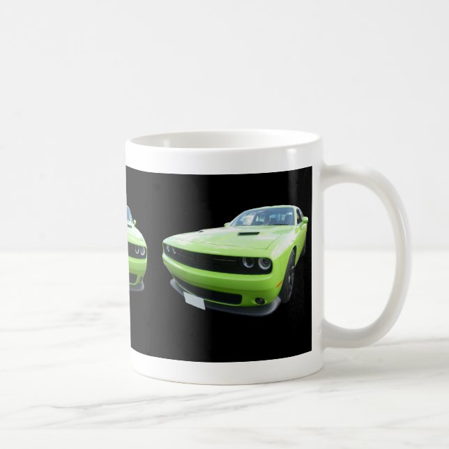 Green Dodge Challenger Mug (Right)