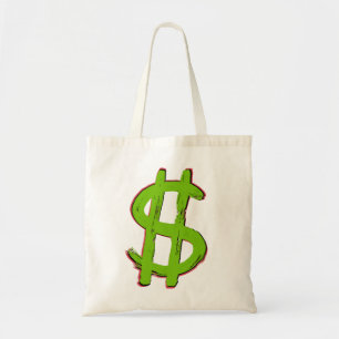 Green Dollar Sign Tote Bag
