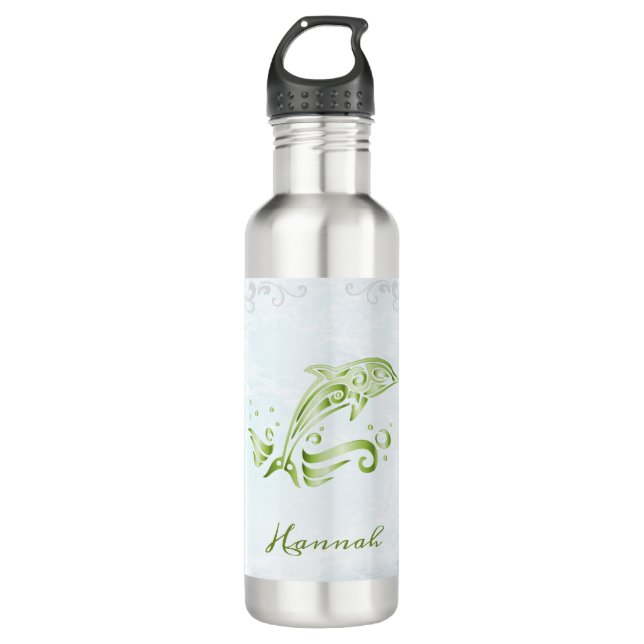 Green Dolphin Personalised 710 Ml Water Bottle (Front)
