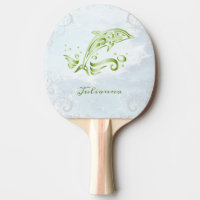 Green Dolphin Personalised Ping Pong Paddle
