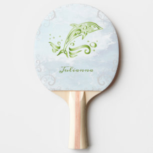 Green Dolphin Personalised Ping Pong Paddle
