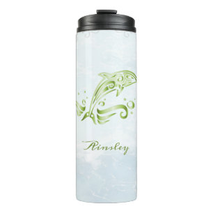Green Dolphin Personalised Thermal Tumbler