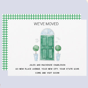 Green Door We Have Moved New Home Announcement