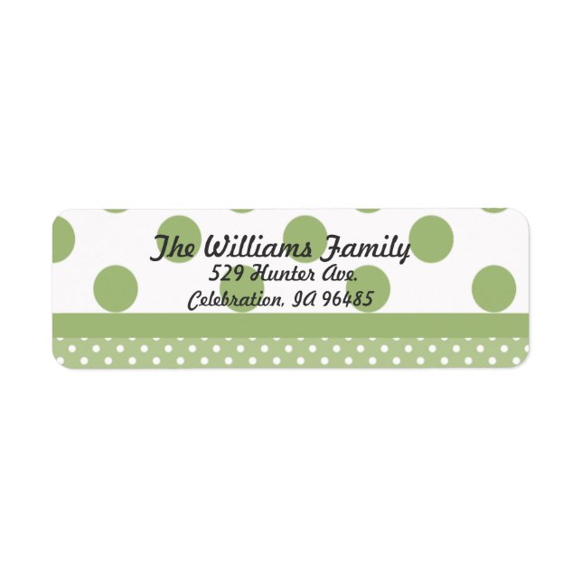 Green Dots Address Label (Front)