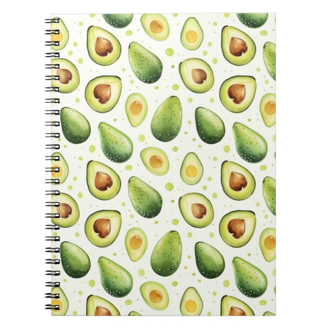 Green Dots Avocados   Notebook (Front)