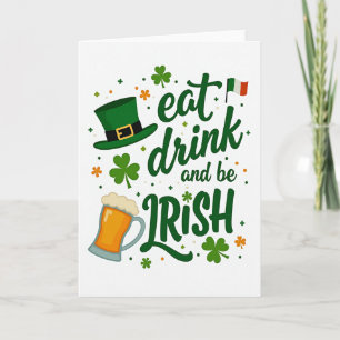 Green Dots Irish Card