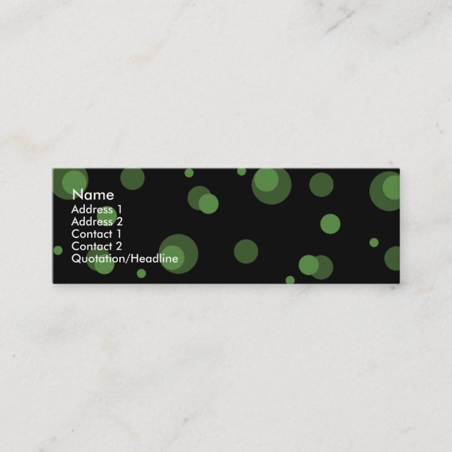 Green Dots on Black Profile Cards (Front)