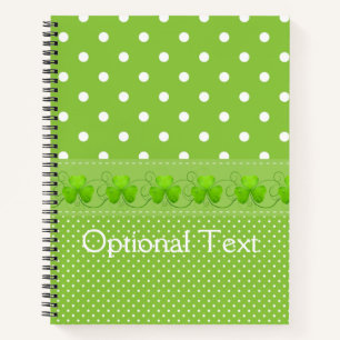 Green, Dots & Shamrocks Notebook