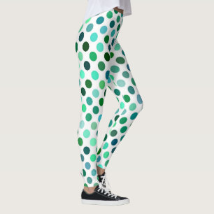 Green Dotted Leggings