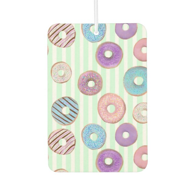 Green Doughnut car air freshener for the family ca (Front)
