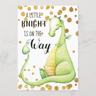 *~* Green Dragon Baby Boy Baby Shower Invitation