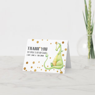 *~* Green Dragon Baby Boy Baby Shower Thank You Card