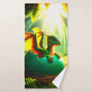 Green Dragon Bath Towel