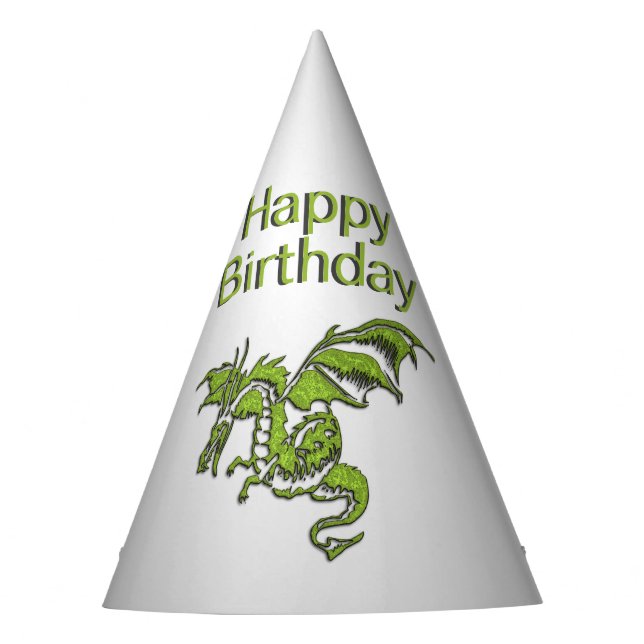 Green Dragon Birthday Hat (Front)