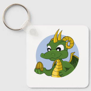 Green dragon  cartoon key ring