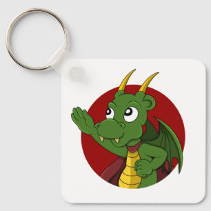 Green dragon  cartoon  key ring