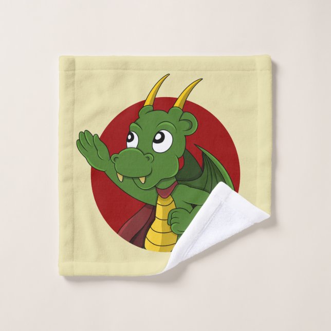 Green dragon cartoon wash cloth (Wash Cloth)