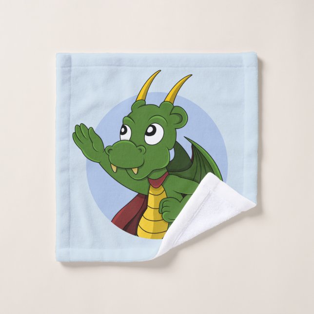 Green dragon cartoon wash cloth (Wash Cloth)