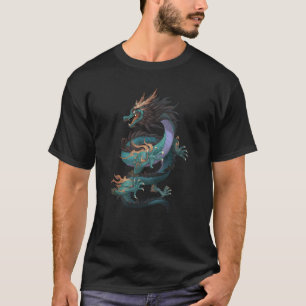 Green dragon, Chinese dragon Cartoon Comics Illust T-Shirt