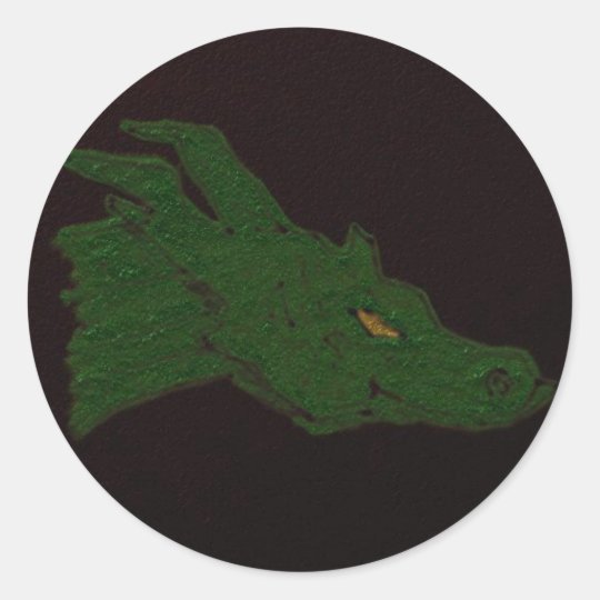 Green Dragon Classic Round Sticker