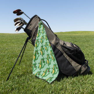Green Dragon Design Any Colour Background Golf Towel